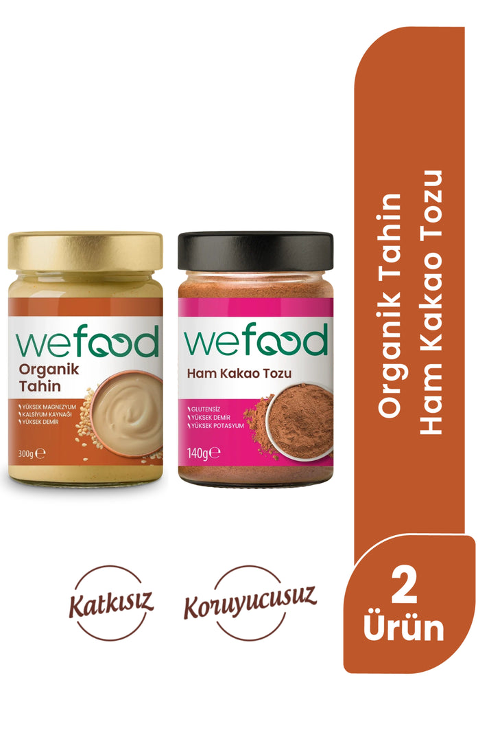 Wefood Ham Kakao Tozu 140 gr + Wefood Organik Tahin 300 gr