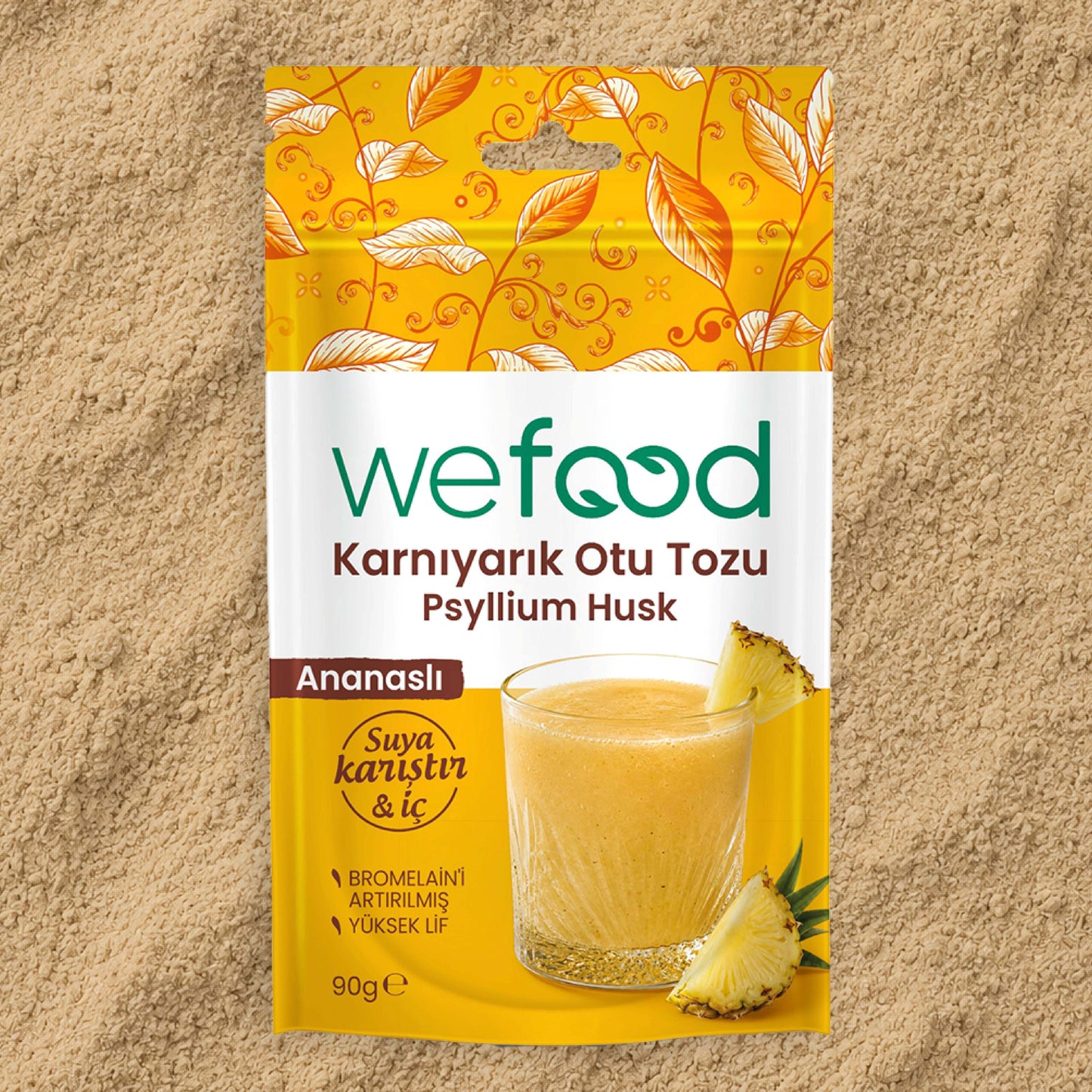 Wefood Ananaslı Karnıyarık Otu (Psyllium) Tozu 90 g